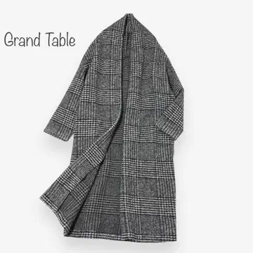 새상품급 그랑더블 니트 코트 코디건 9호 야마다야 일본제