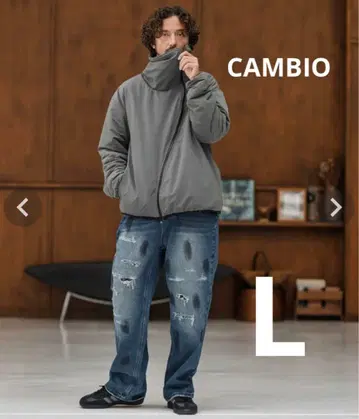 CAMBIO 디스트레스드 릴랙스 스트레이트 데님 팬츠