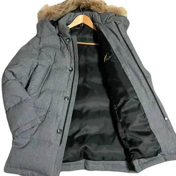 미츠미네 다운 자켓 두툼한 다운 90% 페더 10% 퍼 후드