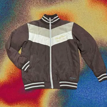 브라운 스웨이드 자켓 블루종 L 더블 지퍼 가격 인하 가능