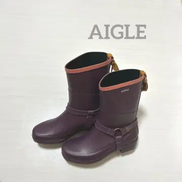 [ 미사용 ] AIGLE 미들 러버 부츠 레인부츠 미스 줄리 38