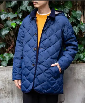 TAION 퀼팅 자켓 네이비 M