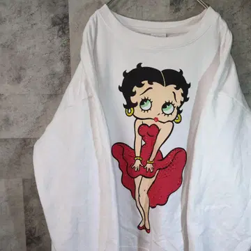 베티붑 마릴린 먼로 맨투맨 트레이닝복 화이트 L C43,6