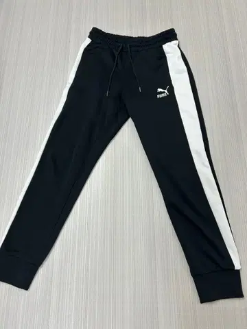 PUMA 조거 팬츠 블랙/화이트