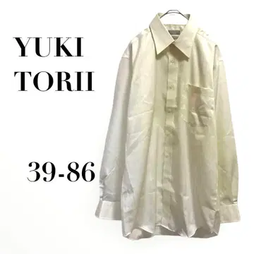 YUKI TORII 실크 블렌드 스트라이프 셔츠 39-86 무지