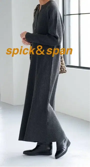 spick and span [ 추가 > 헨리넥 리브 니트 원피스 새상품급