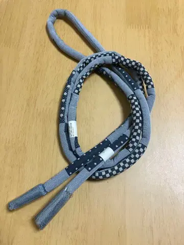 허리띠 마루쿠게 M 그레이에 체크 패턴, 꽃잎, 도트 디자인