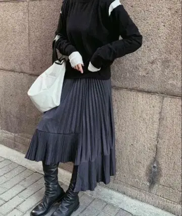 maison de LATIR 랜덤 플리츠 프릴 롱 스커트