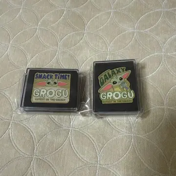스타 워즈 그로구 GROGU 핀 배지 2개 세트 새상품