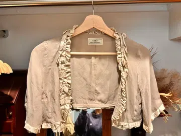 GRACE CONTINENTAL 실크 프릴 가디건