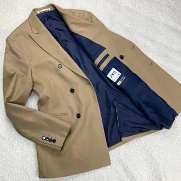 자라 더블 테일러드 자켓 6B 카멜 COOL COMFORT