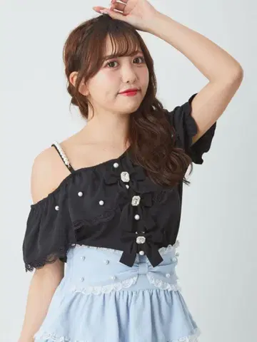 Ank Rouge 원숄 리본 블라우스