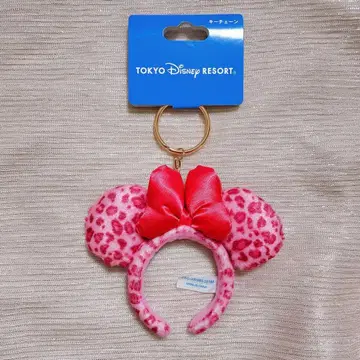 디즈니 머리띠 키체인 미니 레오파드 무늬