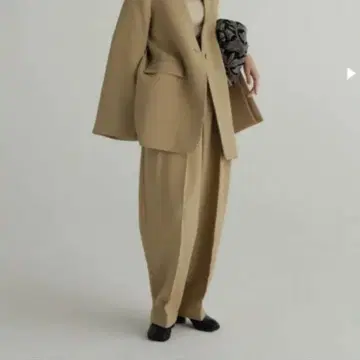 louren 더블턱 코쿤 팬츠 / 베이지