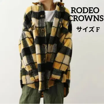 로데오 크라운 보아 체크 자켓