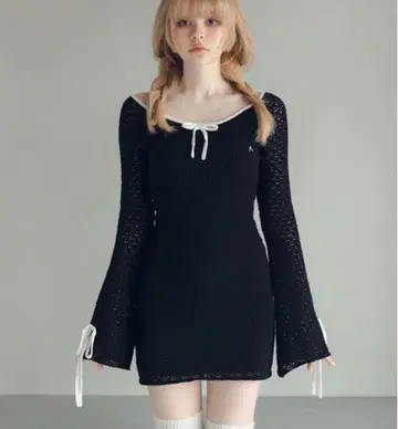 andmary Lily 크로셰 미니 드레스