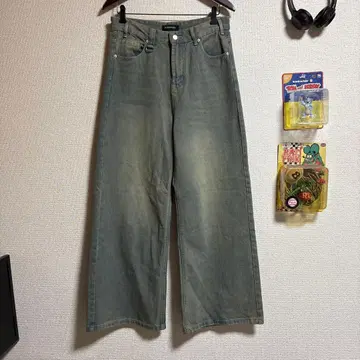 asapmode 와이드 데님 한국 스트릿 y2k