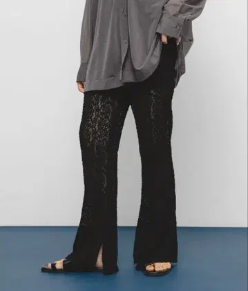 [ 미사용 새상품 택 포함 ] KBF 레이스 수플레 이지 팬츠 블랙