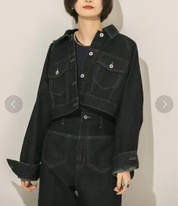 KBF 래글런 숏 데님 자켓