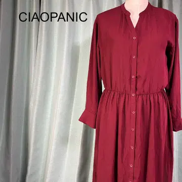 CIAOPANIC 버건디 롱 원피스 허리밴딩 F