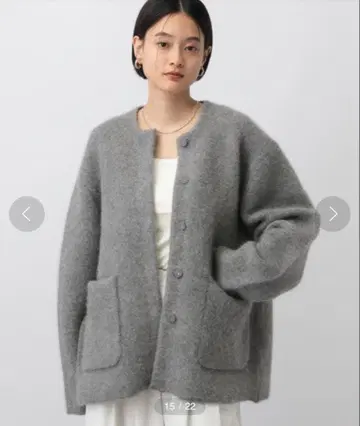 CN 라쿤 네이비 니트 자켓 그레이 아파트 바이 로리즈