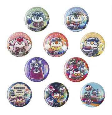 코우펜짱 고레인저 가챠 홀로그램 캔뱃지 전 10종 세트 3