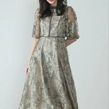 [ niana/kana ] 플라워 자수 드레스 포멀 파티 M 사이즈