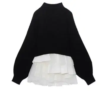 스나이델 SNIDEL 니트 튤 볼륨 튜닉