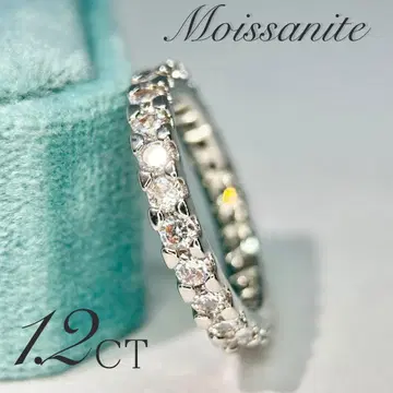 최고 품질 모이사나이트 풀 이터니티 반지 총 약 1.2CT [ 14호 ]
