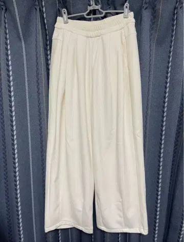 플리스 와이드 팬츠 화이트 코듀로이 팬츠 캐주얼 스트레이트