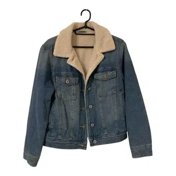 지유 여성용 데님 보아 옷깃 G 재킷 M 사이즈