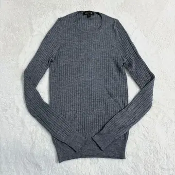 Drawer 드로어 18G 캐시미어 실크 그레이 리브 니트 M 사이즈