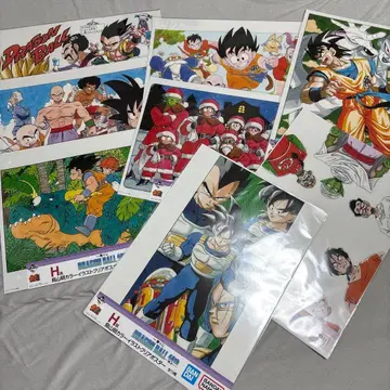 드래곤볼 제일복권 H상 클리어 포스터 8장 세트