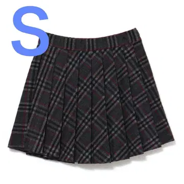 andmary Monica check pleats mini skirt