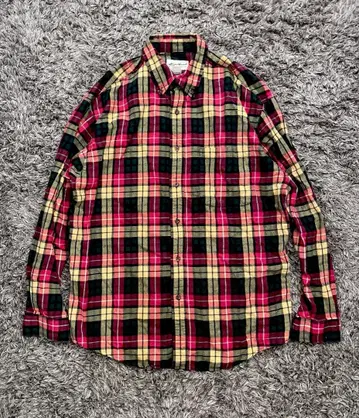 90s 80s 화이트 택 EDDIE BOUER 버튼다운 플란넬 셔츠 M