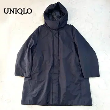컨디션 최상/3XL 유니클로 하이브리드 다운 코트 네이비 22AW