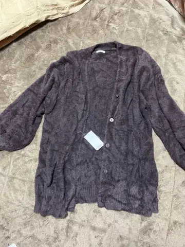 포근포근 퍼플 가디건