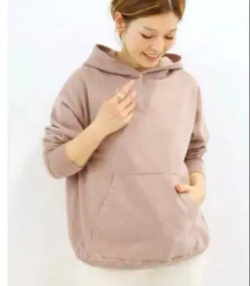 새상품급 두지엠 클라세 풀오버 후디 핑크 베이지