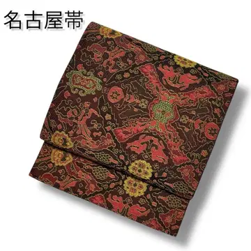 나고야 오비 브라운 계열 벽화 올 패턴 꽃 패턴 NO-1488