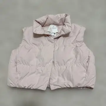 [택 포함 새상품] UNIQLO:C 다운 크롭 베스트 핑크 S