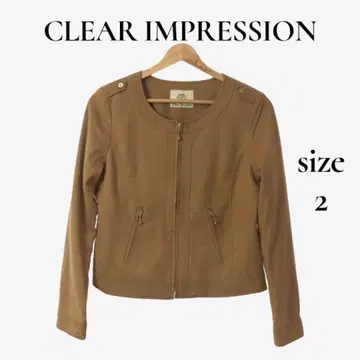 CLEAR IMPRESSION 노카라 자켓 깔끔 고급 여성용