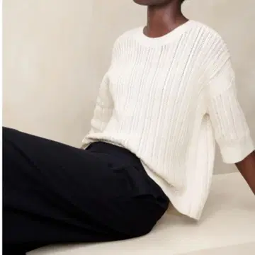 BANANA REPUBLIC 오픈 스티치 스웨터