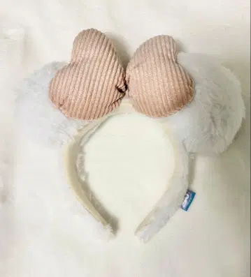 디즈니 머리띠 하트 모양 리본