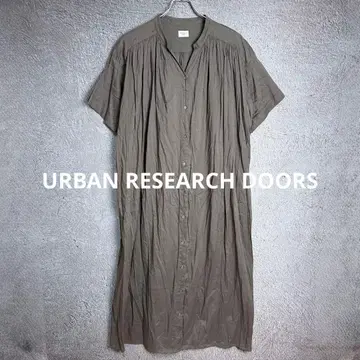 URBAN RESEARCH DOORS 코튼 보일 하프 슬리브 원피스