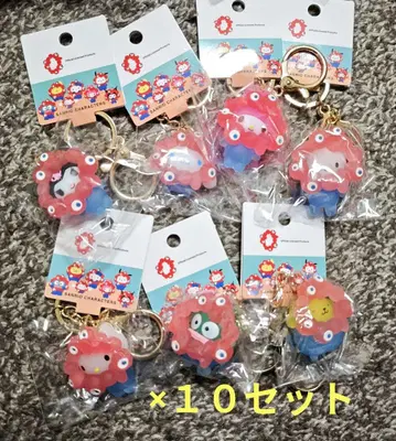 미야쿠미야쿠 입체 마스코트 클리어 컬러 키링 컴플리트 10세트