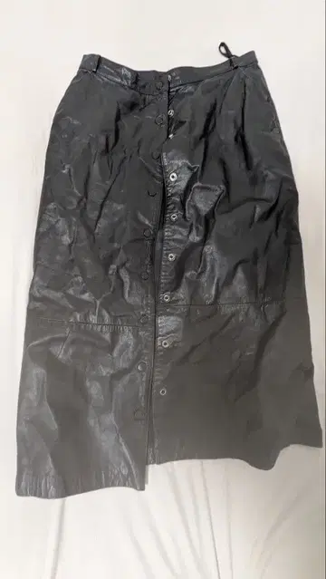 천연 가죽 블랙 가죽 스커트