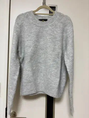 Omekashi 알파카 혼방 그레이 긴팔 니트 스웨터