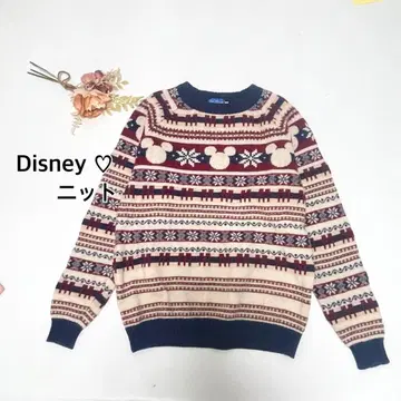[새상품급] 디즈니 리조트 미키 노르딕 무늬 니트 스웨터 L