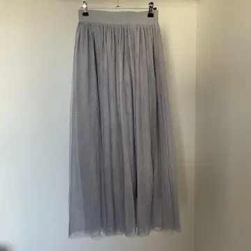 [ 미사용 ] 그레이 튤 롱 스커트