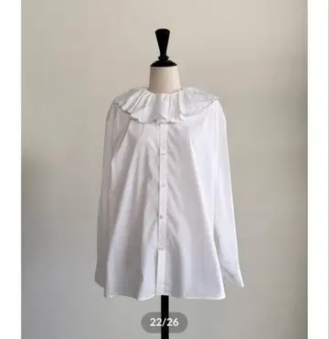 ohga 오오가 스캘럽 블라우스 미사용 새상품